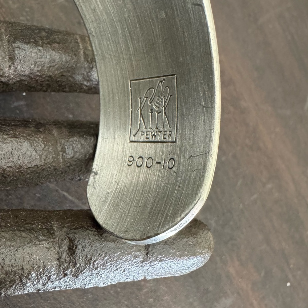 Vintage 90’s Kirk Stieff Pewter Cuff Bracelet - Picture 2 of 5